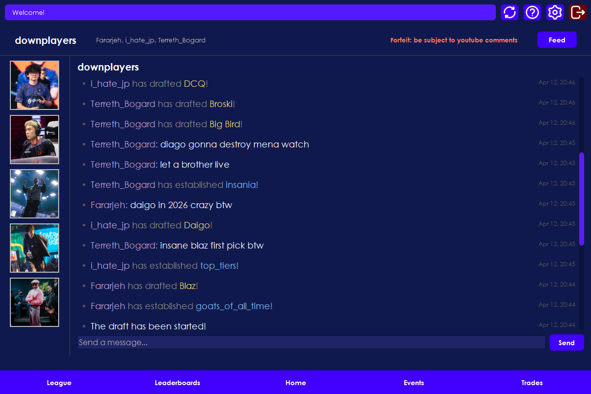 The Fantasy League Player Pool